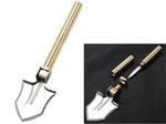 بیل کوچک باغبانی برنجی دارای چاقوی مخفی Brass multi-functional small shovel hidden knife portable