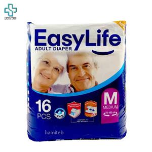 پوشک بزرگسال ایزی لایف سایز متوسط 16 عددی Easy Life medium Adult Protective Diaper pcs 