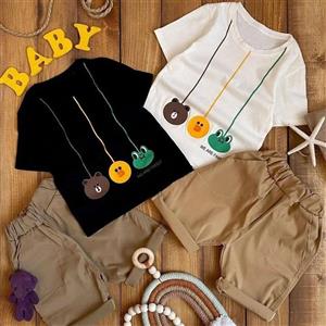 تیشرت شلوارک کتان پسرانه