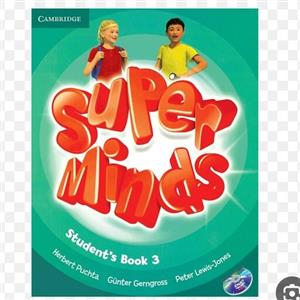 کتاب زبان سوپر مایند 3 با کتاب کار و سی دی super minds 3