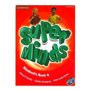 کتاب زبان سوپر مایند 4 با کتاب تمرین و سی دی super minds 4