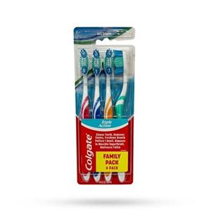 مسواک فمیلی پک کلگیت مدل تریپل اکشن 4 تایی 