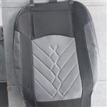 روکش صندلی پارچه ای  طوسی مشکی خودروی ال 90 و تندر 90 الگوی فابریک و جذب صندلی