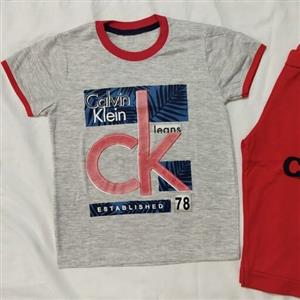 تیشرت و شلوارک پسرانه رنگ قرمز سایز 50 و 55 ارسال رایگان