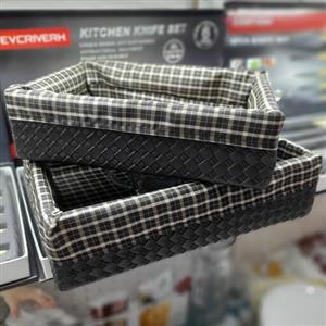 ست 2 عددی سبد چوبی نان و سبزی و میوه