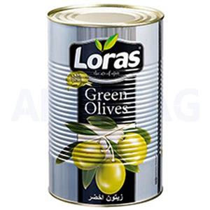 زیتون سبز لوراس loras قوطی 2500 گرمی
