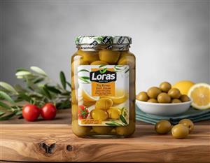 زیتون سبز لوراس loras قوطی 2500 گرمی