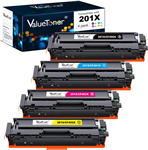 تونر کارتریج برند Valuetoner |مدل ‎|VT_H201X_4PACK(1B_1C_1M_1Y)سازگار با HP 201X 201A CF400X CF401X CF402X CF403X CF400A|for Color Laserjet Pro MFP M277dw M252dw M277n M277c6 M252n M277|مشکی| فیروزه ای| سرخابی| زرد| زمان تحویل 2 الی 3 هفته کاری