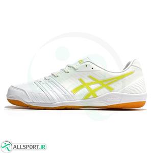 کفش فوتسال اسیکس دستاگو طرح اصلی Asics Destaque FF 2 IC White Yellow 