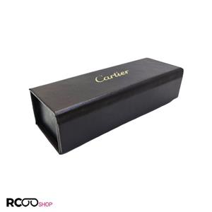 قاب عینک قهوه ای شکلاتی کارتیه Cartier اهنربایی و مستطیلی مدل 991808