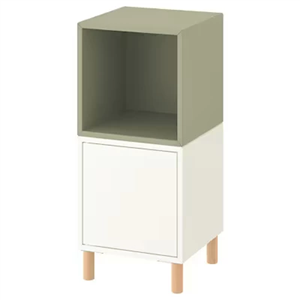 میز پاتختی برند IKEA| مدل EKET |سفید و سبز روشن| پایه چوبی- زمان تحویل 2 تا 3 هفته کاری