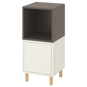 میز پاتختی برند IKEA| مدل EKET |سفید و خاکستری تیره | پایه چوبی- زمان تحویل 2 تا 3 هفته کاری