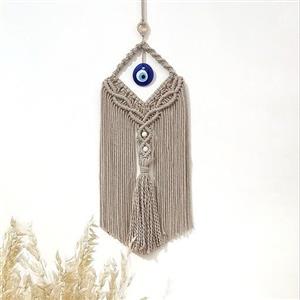 دیوار کوب چشم زخم مکرومه-آویز چشم زخم-خرید و قیمت چشم زخم-آویز چشم نظر-خرید چشم نظر مکرومه