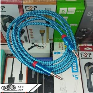 کابل AUX طول 1.5   رنگ آبی