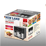 سرخ کن بدون روغن دوقلو (dual air fryer ) نیولند New Land مدل NL-2746BS