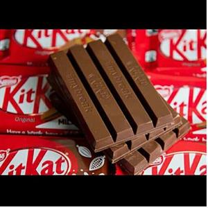 شکلات کیت کت چهار انگلشتی  هر دونه 29 تومان حداقل سفارش یک باکس 24 عددی