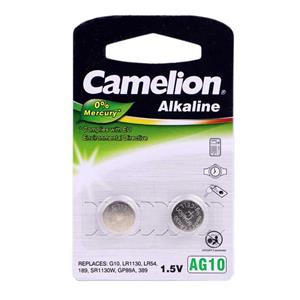 باتری سکه ای Camelion Alkaline AG10 بسته ۲ عددی