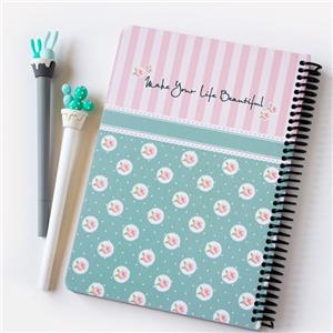 دفتر خط دار دات نوت طرح گل ریز (dotnote)