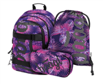 ست 3 تایی کوله پشتی مدرسه کوله ورزشی جامدادی دخترانه بگل Baagl Skate Violet Rucksack Set 3tlg Rucksack Federmäppchen Turnbeutel