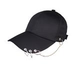 کلاه زنانه زنجیردار مشکی مدل ساحل کد ۱۰۱