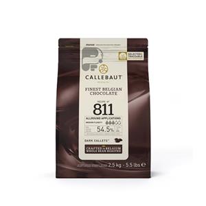 شکلات سکه ای کلبوت Callebaut تلخ 54/5 درصد(2/5 کیلوگرمی) 