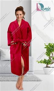 حوله تن پوش با طرح ساده رنگ زرشکی