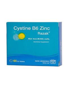 قرص سیستین ب 6 زینک رازک 60 عددی Razak Cystine B6 Zink tablets 