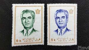 تمبر دو رقم سری 14 پستی پهلوی