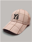 کلاه کپ چهارخونه صورتی برند Y’s کد 1359