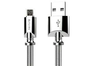 کابل فلزی میکرو یو اس بی باوین Bavin CB-101 Micro USB Cable 1m