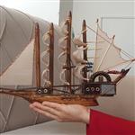 ماکت کشتی چوبی بادبانی کلکسیونی دستساز  مدل ( تندر2)