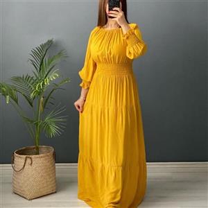 پیراهن ساحلی نخی ساده