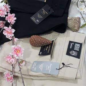 شلوار کتان صابونی پارچه تضمینی بدون کش کتان اصل راسته کلاسیک 42 تا 50 سایز