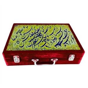 جعبه چوبی مدل چمدان بزرگ طرح نستعلیق