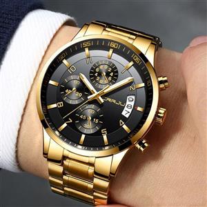 ساعت مچی عقربه ای مردانه CRRJU طلایی