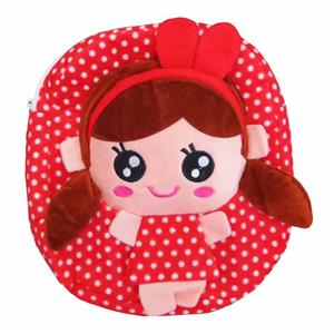 کوله پشتی عروسکی مهد کودکی طرح دختر تل دار کد 58/22