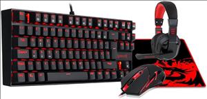 ست صفحه کلید و موس و هدست ردراگون| مدل Redragon K552-BB
