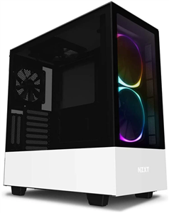 کیس NZXT H510 Elite – CA-H510E-W1 – قاب مخصوص بازی رایانه شخصی Mid-Tower ATX – پنل شیشه ای دوگانه – درگاه ورودی/خروجی USB Type-C جلو – پایه GPU عمودی – نورپردازی RGB یکپارچه – سفید/مشکی- زمان تحویل 2 تا 3 هفته کاری 