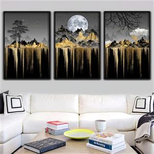 تابلو آتریسا طرح مدرن مدل AT00406 مجموعه 3 عددی