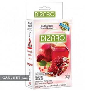 کاندوم دیزارو عصاره انار بسته 12 عددی Pomegrante  dizaro professional condoms 12 psc