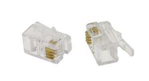 بسته 100 عددی کانکتور RJ11 4p4c RJ121 Connector 