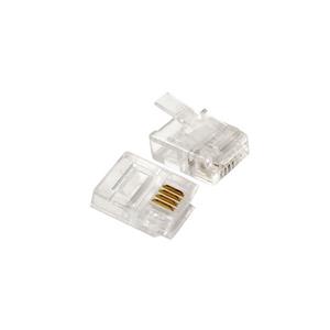 بسته 100 عددی کانکتور RJ11 4p4c RJ121 Connector 