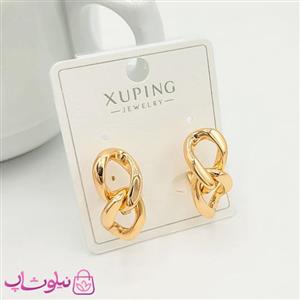 گوشواره حلقه ای ژوپینگ با آویز کارتیر کد 1191