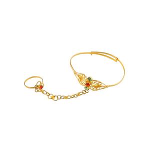 دستبند بچه گانه طلا 18عیار گالری طلاچی مدل تک انگشتر Gold Bracelet