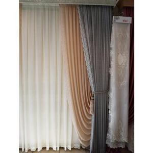 دستک والان پرده راف پرده یا شال پرده تور کادکا جنس درجه یک  هر قواره با دوخت آماده نصب