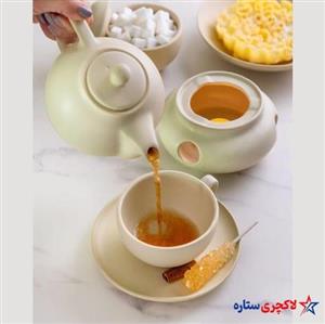 فنجان و نعلبکی لته سرامیکی چینی دوریکا بسته 6عدد فنجان و6عدد نعلبکی