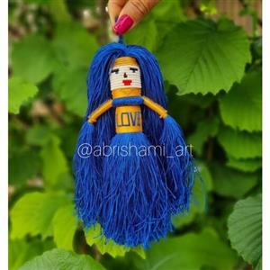 عروسک آویز زندانبافت رنگ سورمه ای