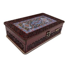 جعبه چوبی طرح کاشی