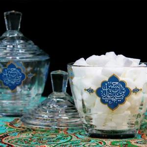 قندان مذهبی هیأتی  با ذکر حسین بن علی چاپ کوره ای رنگ ثابت