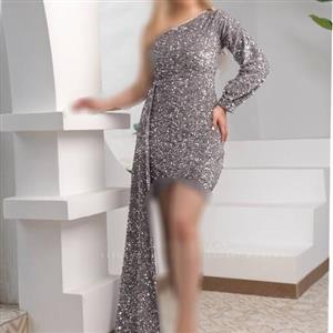 لباس مجلسی کوتاه  زنانه کمر شالدار